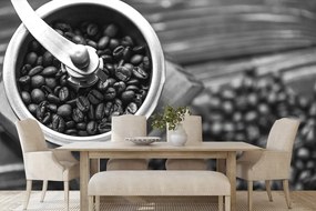 Carta da parati – Macinino da caffè vintage in bianco e nero