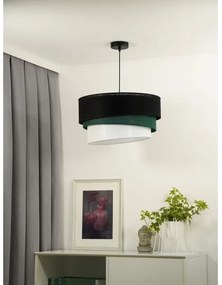 Duolla - Lampadario a sospensione con filo TRIO 1xE27/15W/230V diametro 45 cm nero/verde/bianco