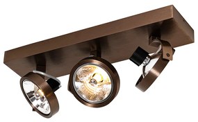 Faretto di design bronzo scuro 3 luci orientabile e inclinabile - Go