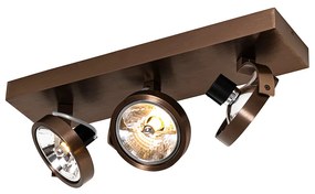 Faretto di design bronzo scuro orientabile a 3 luci - Go