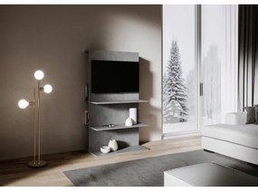 Mobile porta TV con foro passacavi 100x170h cm Antracite Spatolato - LOKI B