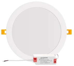 Pannello LED Rotondo 24W 2.400lm Foro Ø225-230mm Osram chip LED Colore Bianco Caldo 3.000K