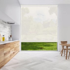 Tenda a rullo screen VIEWTEX 0.01 beige lino, bianco 199x250 cm