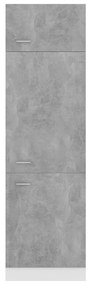 Armadio per frigo grigio cemento 60x57x207 cm in truciolato