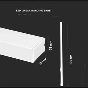 Lampadario su corda LED SAMSUNG CHIP LED/40W/230V 6400K bianco