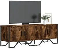 Mobile Porta TV Rovere Fumo 122x34x41 cm in Legno Multistrato 848586