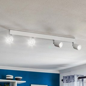 TK Lighting Faretto da soffitto Top, 4 luci, allungato, bianco