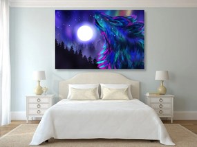 Quadro su tela – Luna dei lupi