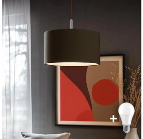 Eglo - Lampadario LED a cavo TUNJA 1xE27/60W/230V marrone