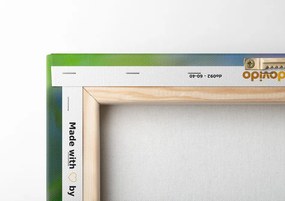 Quadro su tela – Splendido fiore rosa sul lago