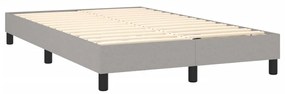 Giroletto a molle con materasso grigio chiaro 120x200cm tessuto