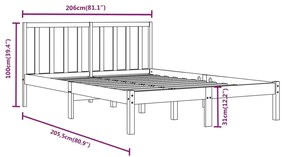 Giroletto Miele in Legno Massello di Pino 200x200 cm