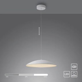 Schöner Wohnen 14607-16 - LED dimmerabile lampadario a sospensione con cavo LENTE LED/23W/230V Ø50 cm bianco