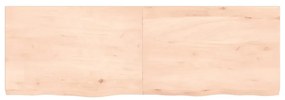 Ripiano a parete 120x40x4 cm legno massello rovere non trattato