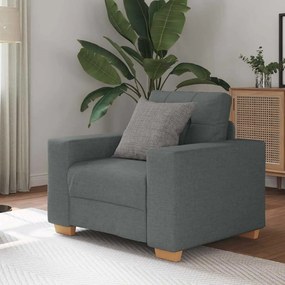 Poltrona Grigio Scuro 60 Cm İn Tessuto /