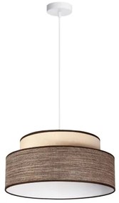 Lampadario a sospensione con filo GRACE 1xE27/60W/230V diametro 40 cm color crema/marrone