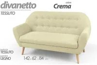 Divano design stile moderno fashion crema cm 142 x 64 x 84 h