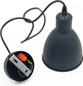 Brilagi - Lampadario LED su cavo RIDDY 1xE27/60W/230V nero