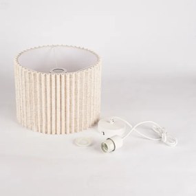 Brilagi - Lampada a sospensione con cavo NORDIC WAVE 1xE27/15W/230V Ø 32 cm lino/bianco