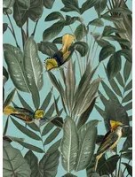 Rebel Walls Carta da parati Birds of Paradise - Lush Green