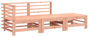 Set salotto da giardino 3 pz in legno massello di douglas