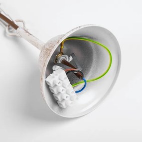 Lampadario a catena MALBO 8xE14/10W/230V bianco/oro/patina