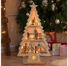 Brilagi - Decorazione natalizia a LED, albero, alimentazione 3xAA