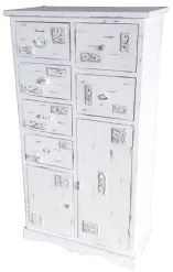 Cassettiera DKD Home Decor Legno Bianco Consumato (69 x 38 x 130 cm)