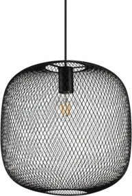 Net sospensione in rete metallica 1 luce attacco e27 34cm nera