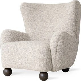 Poltrona Sora in tessuto con base in legno – 95x96x90 cm