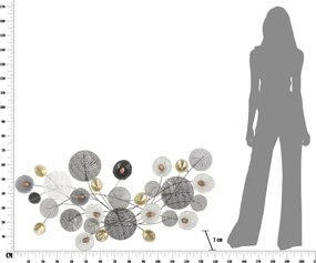 Pannello Decorativo Astratto Grid 135X7,5X69 Cm In Ferro Multicolore