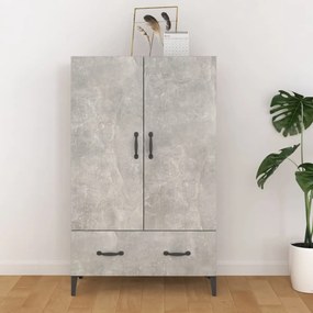 Credenza grigio cemento 70x31x115 cm in legno multistrato