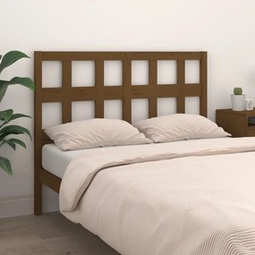 Testiera per letto miele 185,5x4x100 cm legno massello di pino