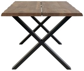 Tavolo da pranzo con piano in rovere massiccio Fumé, 140 x 95 cm Toulon - House Nordic