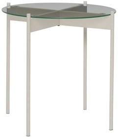 Tavolino rotondo con piano in vetro ø 45 cm Beam - Hübsch