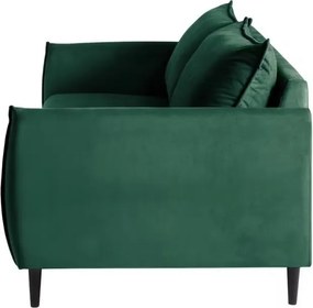 Divano verde scuro con rivestimento in velluto 203 cm Juli – Ropez