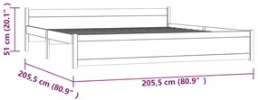 Giroletto Bianco in Legno Massello 200x200 cm