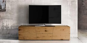 Mobile porta TV in legno rovere nodato naturale