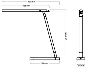 Lampada da tavolo LED dimmerabile con funzione Touch MADERA LED/7W/230V bianco