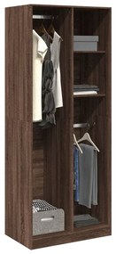 Armadio Rovere Marrone 80x50x200 Cm İn Legno Multistrato /
