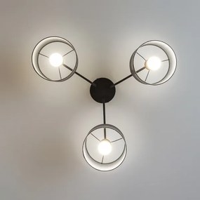 Plafoniera ALBA 3xE27/15W/230V grigio