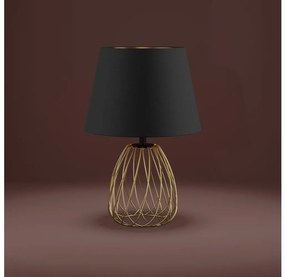 Eglo 390039 - Lampada da tavolo JAZMINIA 1xE27/40W/230V nero/oro