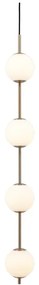 Lampadario LED color ottone in metallo con paralume in vetro ø 12 cm Audrey – UMAGE