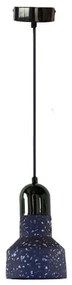 Lampadario a sospensione con filo TERRAZZO 1xE27/60W/230V diametro 12 cm nero