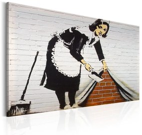 Quadro Maid in London by Banksy  Colore bianco e nero, Dimensioni e Misure 60x40