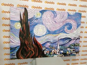 Quadro su tela – Riproduzione Notte stellata - Vincent van Gogh