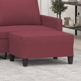 Poggiapiedi Rosso Vino 70x55x41 Cm İn Tessuto /