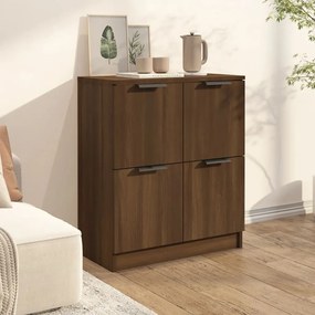 Credenza rovere marrone 60x30x70 cm in legno multistrato