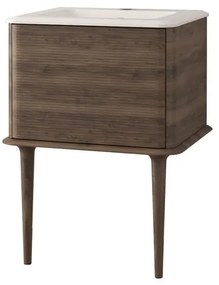 Mobile sottolavabo e lavabo Bohemia per vasca centrale noce L 64 x H 42 x P 50 cm, 1 anta