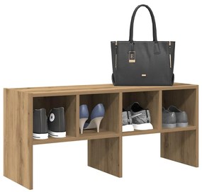 Scarpiera Impilabile Rovere Artigianale 89,5x30x40 Cm /